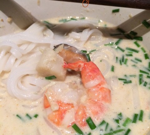 Soupe coco citronnelle aux fruits de mer