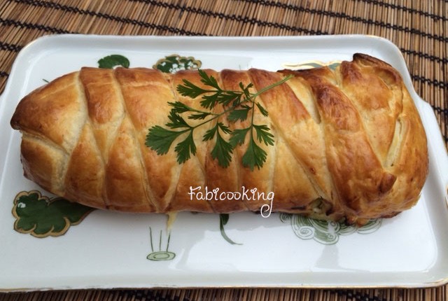 Tresse feuilletée poireau saumon