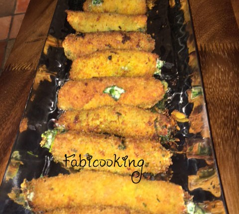 Mozzarella sticks aux épinards