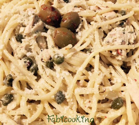 Recette rapide de spaghetti au thon et câpres
