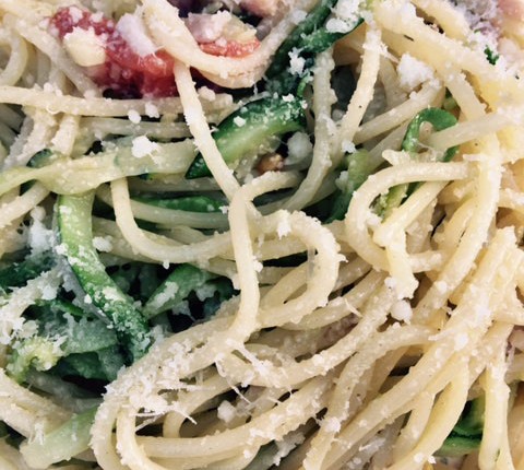 Spaghettis aux courgettes