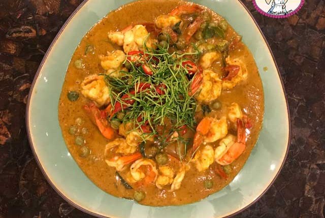 Curry panang aux crevettes