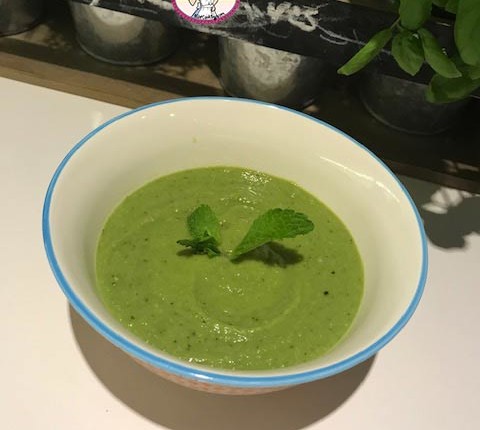 Soupe petits pois menthe
