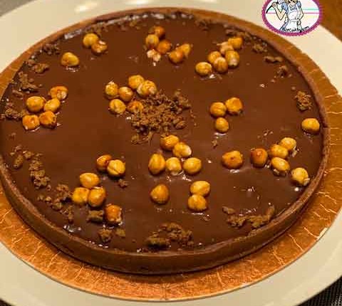 Tarte au chocolat et praliné