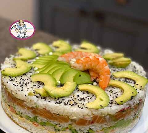 Sushi cake