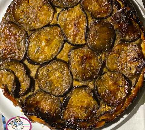 Tatin d’aubergines laquées