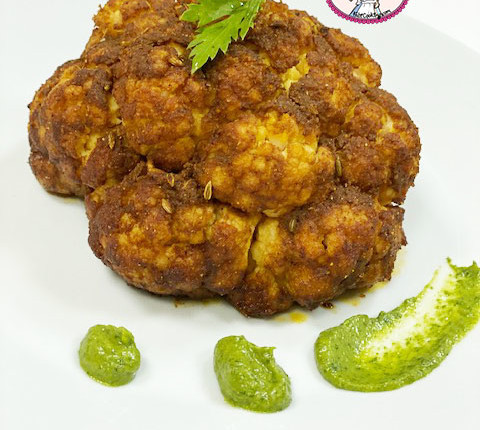 Chou fleur aux épices au four