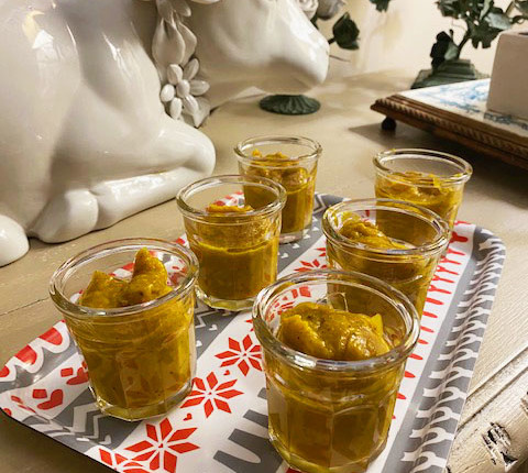 Potage au potimarron, panais et gingembre