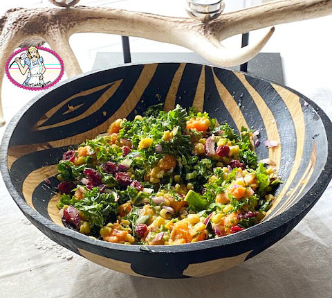 Salade de patate douce et pois cassés