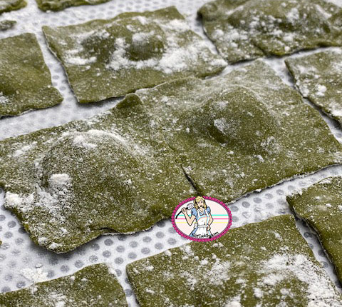 Ravioles fraîches épinards, ricotta et artichaut