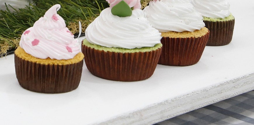 Cupcake vanille barbe à papa