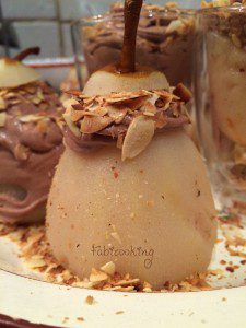 Poire-pochee-ganache-montee-choco