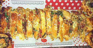 Roulé ricotta roquette chorizo