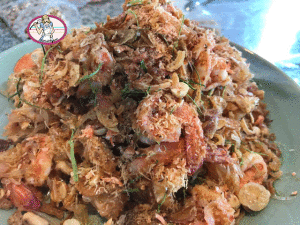Pomelo salade aux crevettes