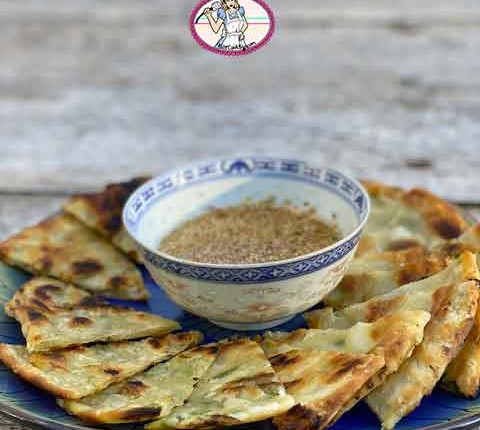 Pancakes chinois aux oignons verts vegan