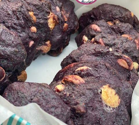 Cookies moelleux myrtilles et chocolat blanc