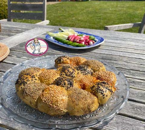 Bagels garnis à partager: Pull apart bagels