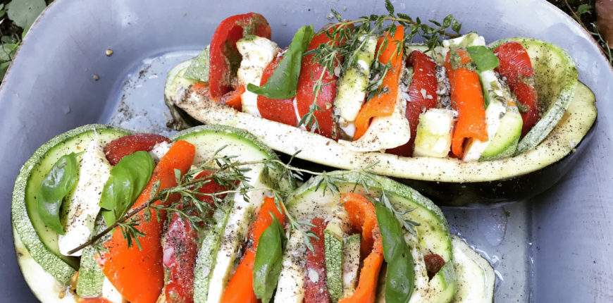 Aubergine farcie comme un tian