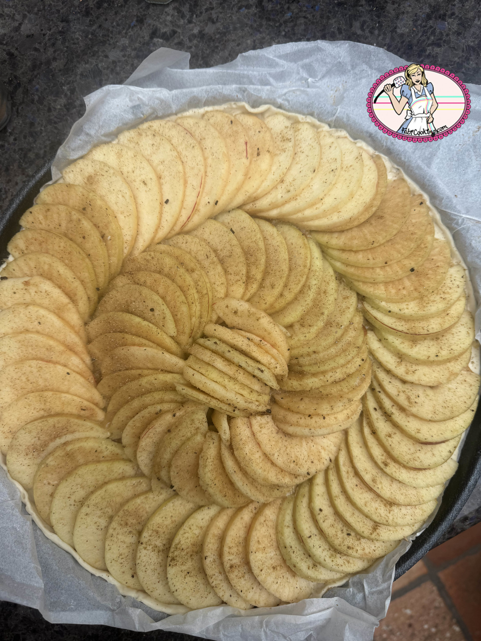 Tarte aux pommes tahini6