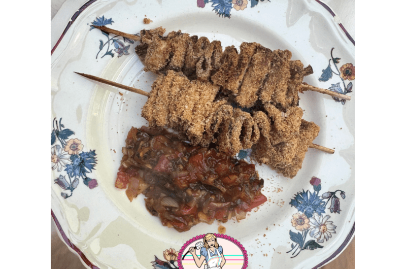 Les brochettes croustillantes de courgettes à l'air fryer
