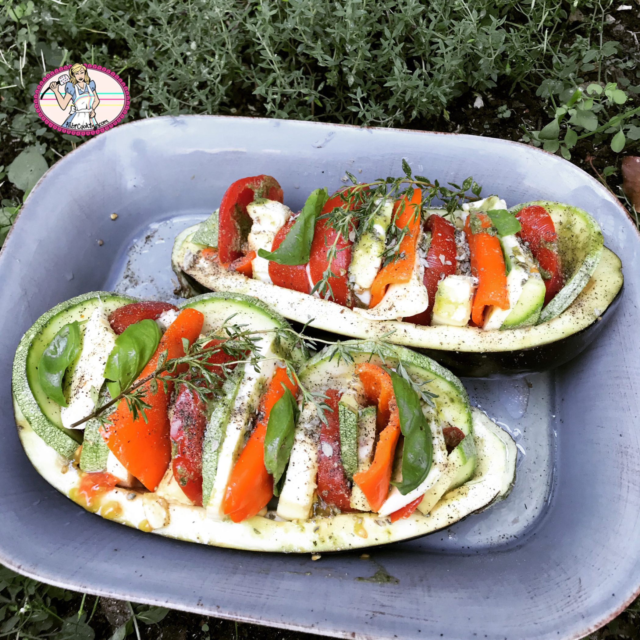 Aubergine farcie comme un tian