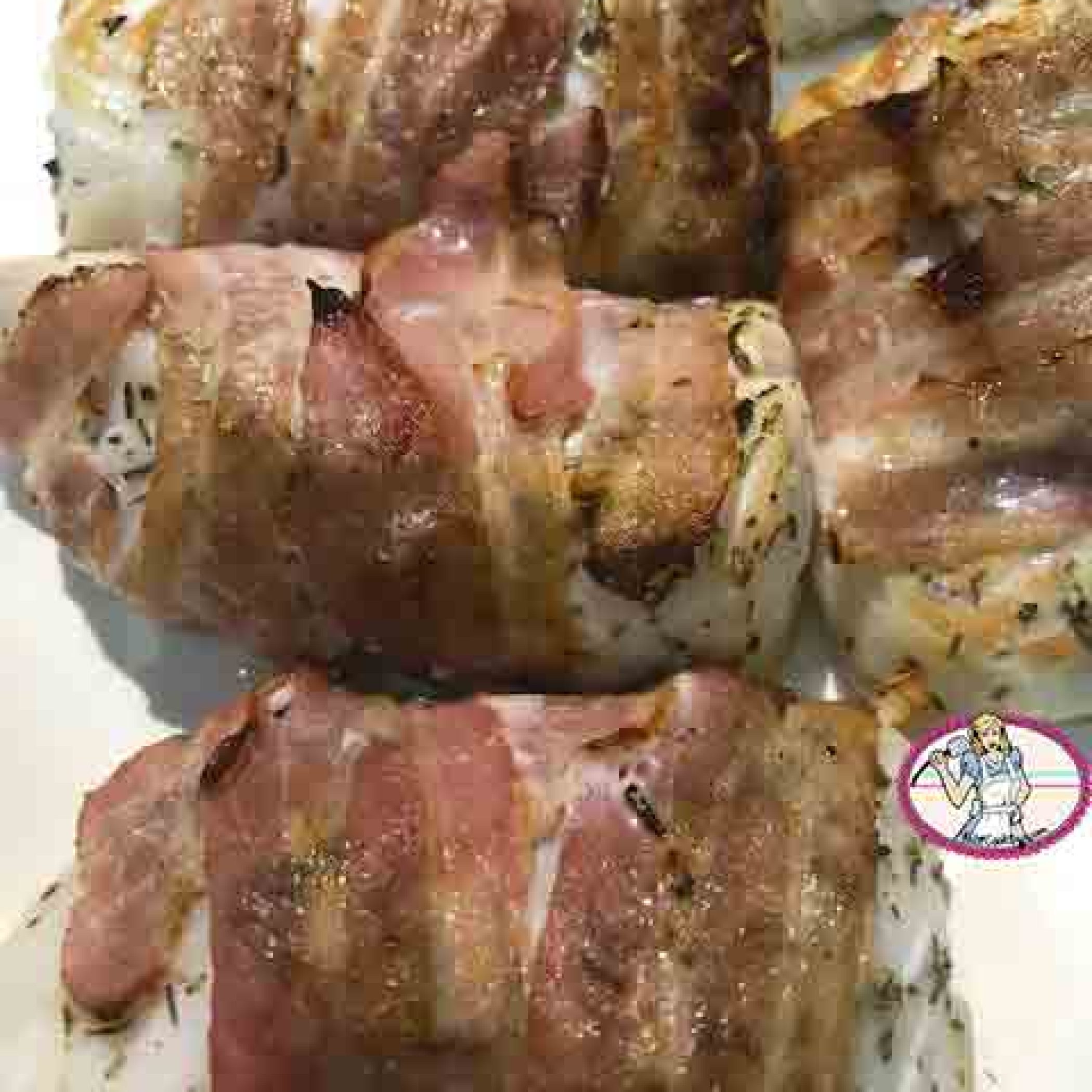 Cabillaud bacon sauce vin rouge