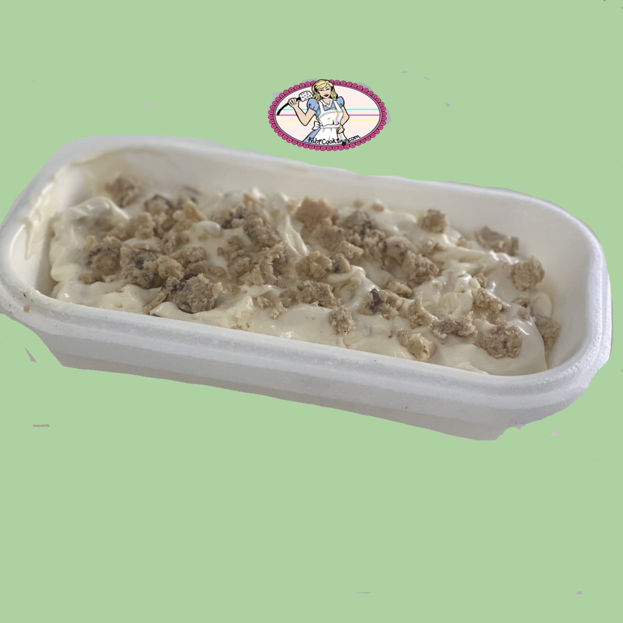 Crème glacée vanille au cookie dough