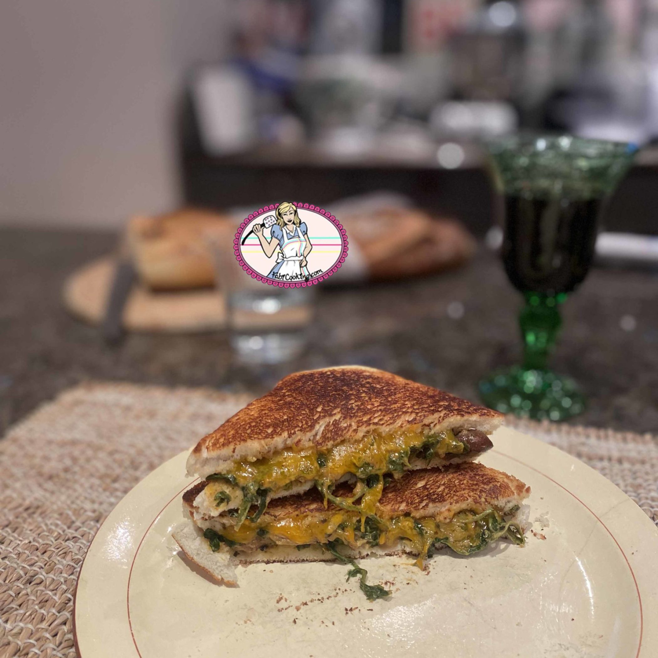 Croque végétarien épinard