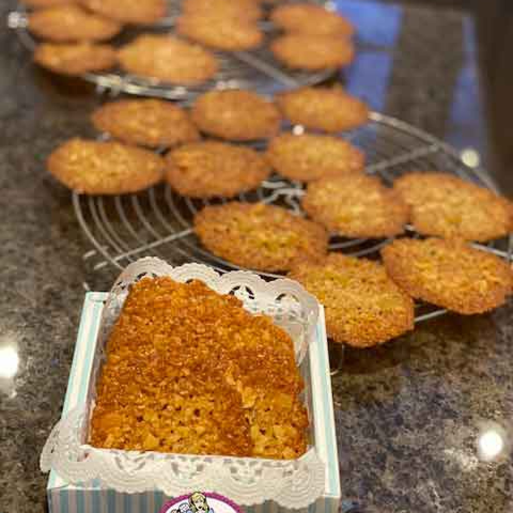 Florentins aux flocons d'avoine et gingembre confit