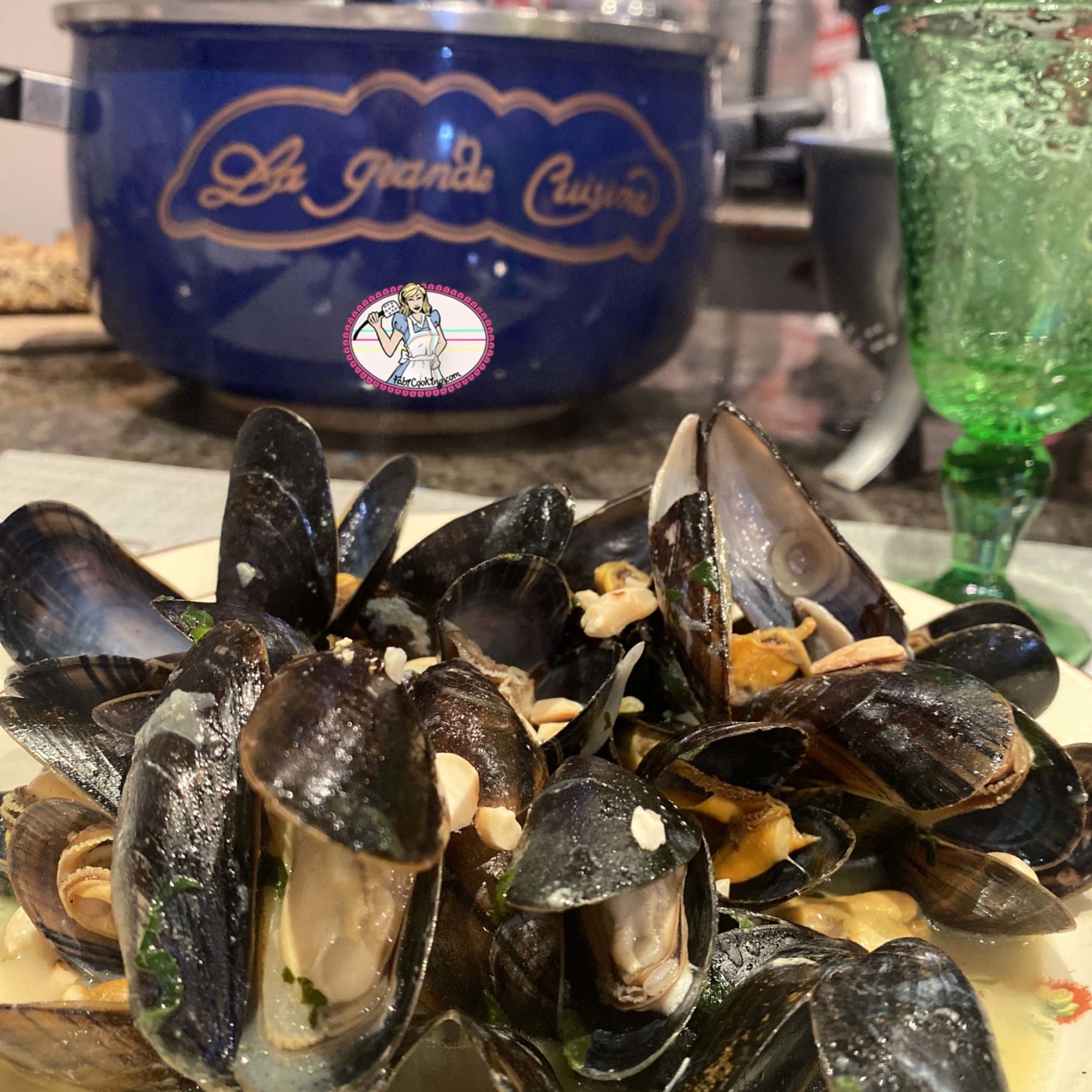Moules au lait de coco, gingembre et citronnelle