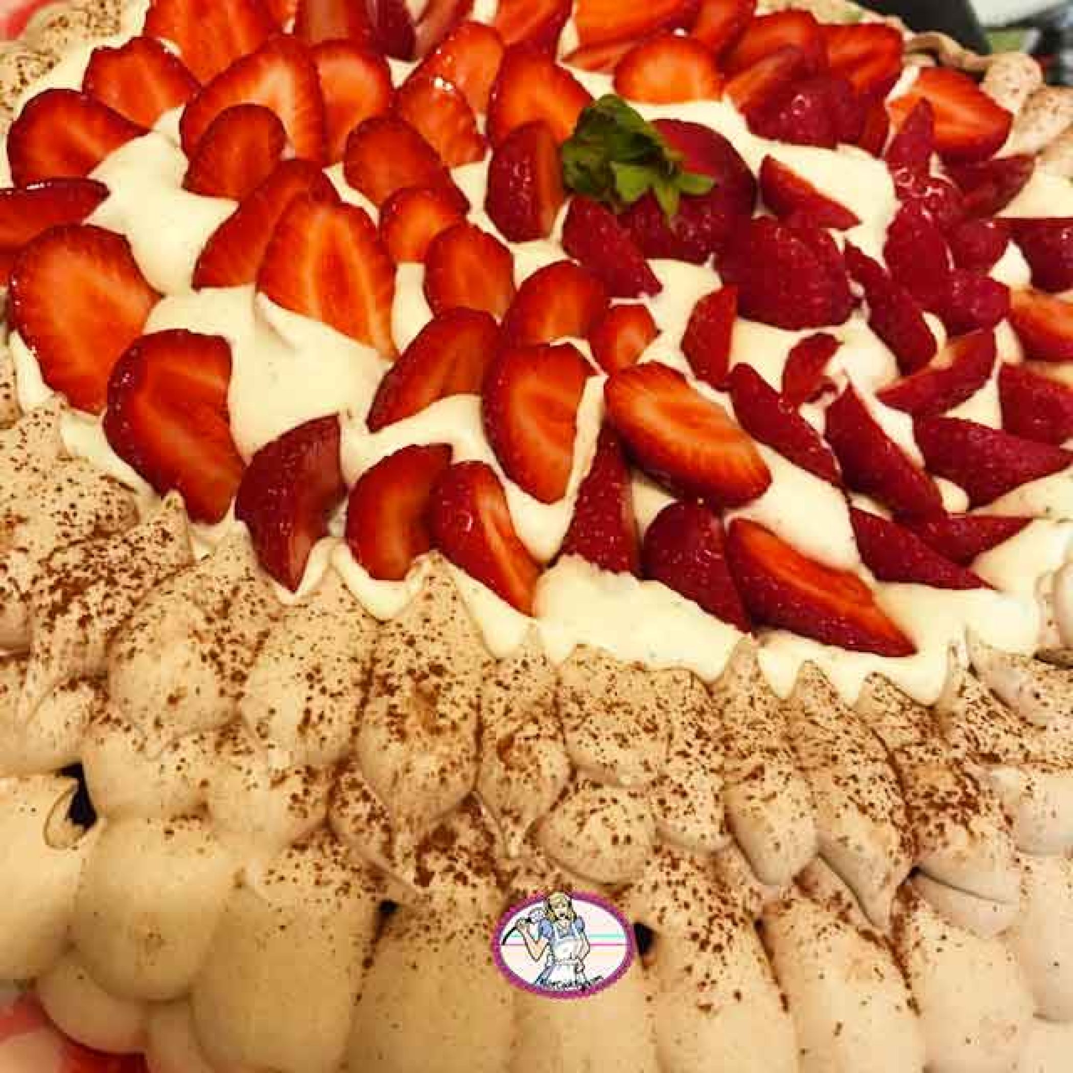 Pavlova chocolat fraises