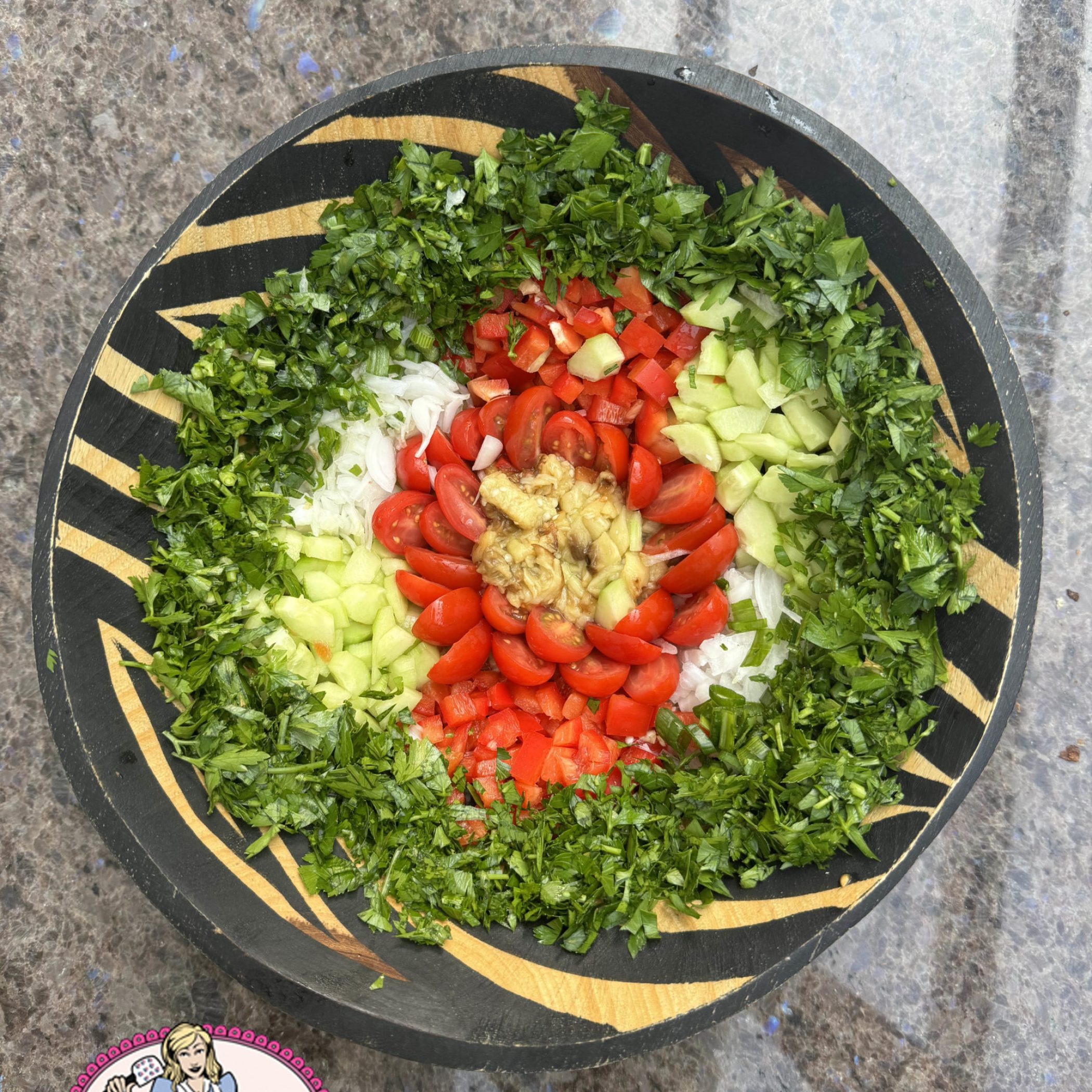 Salade aubergine libanaise4