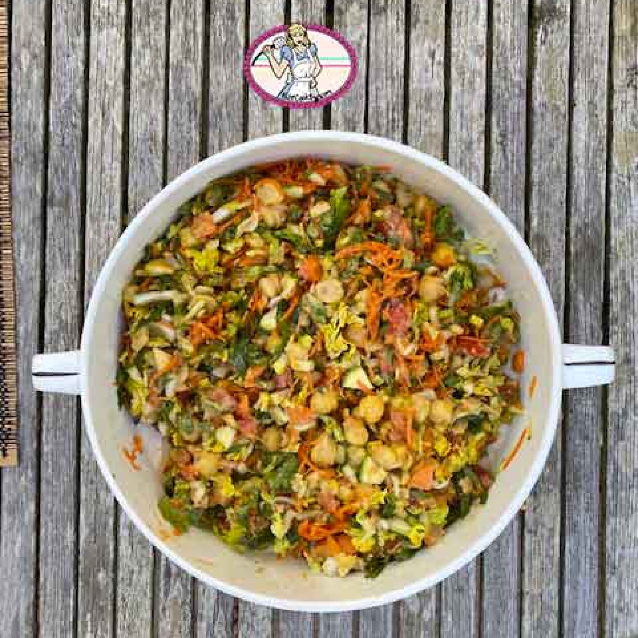 Salade de pois chiches sauce cacahuète