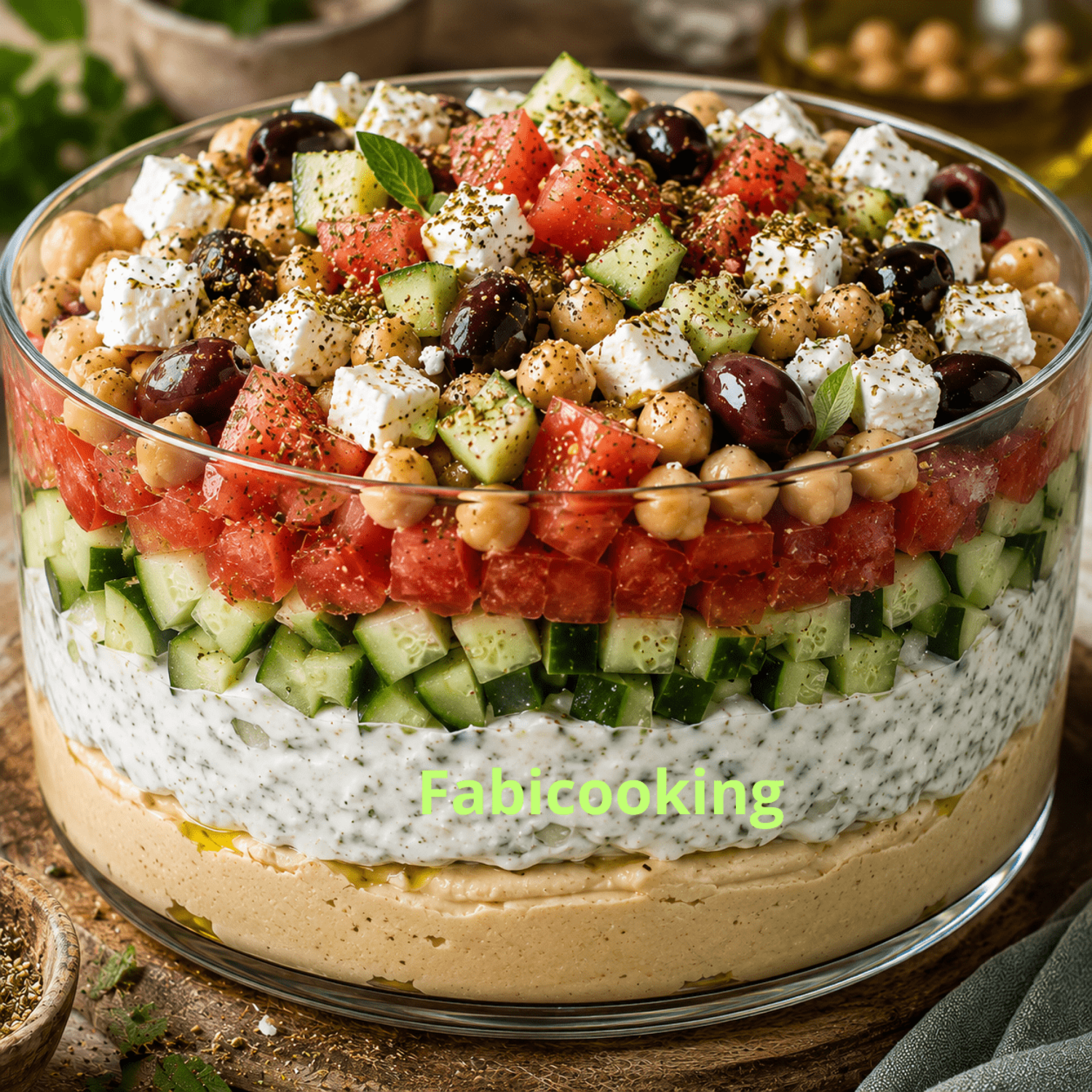 Salade grecque houmous et feta