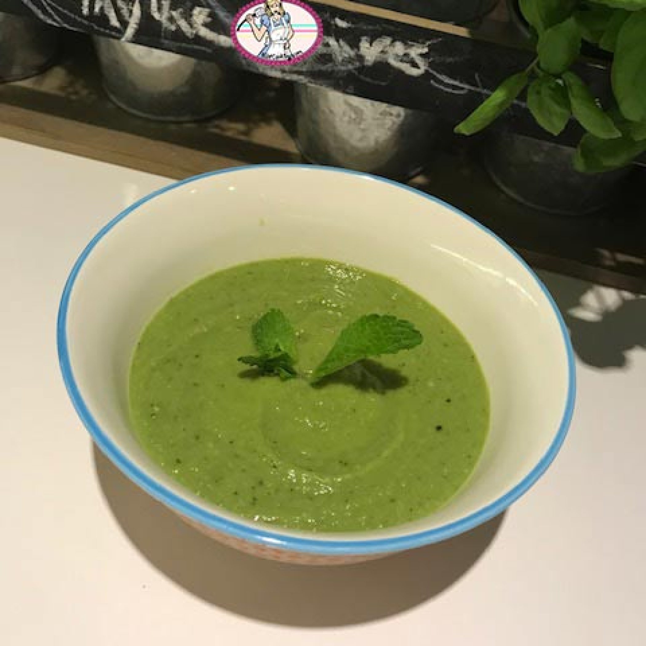 Soupe petit pois menthe
