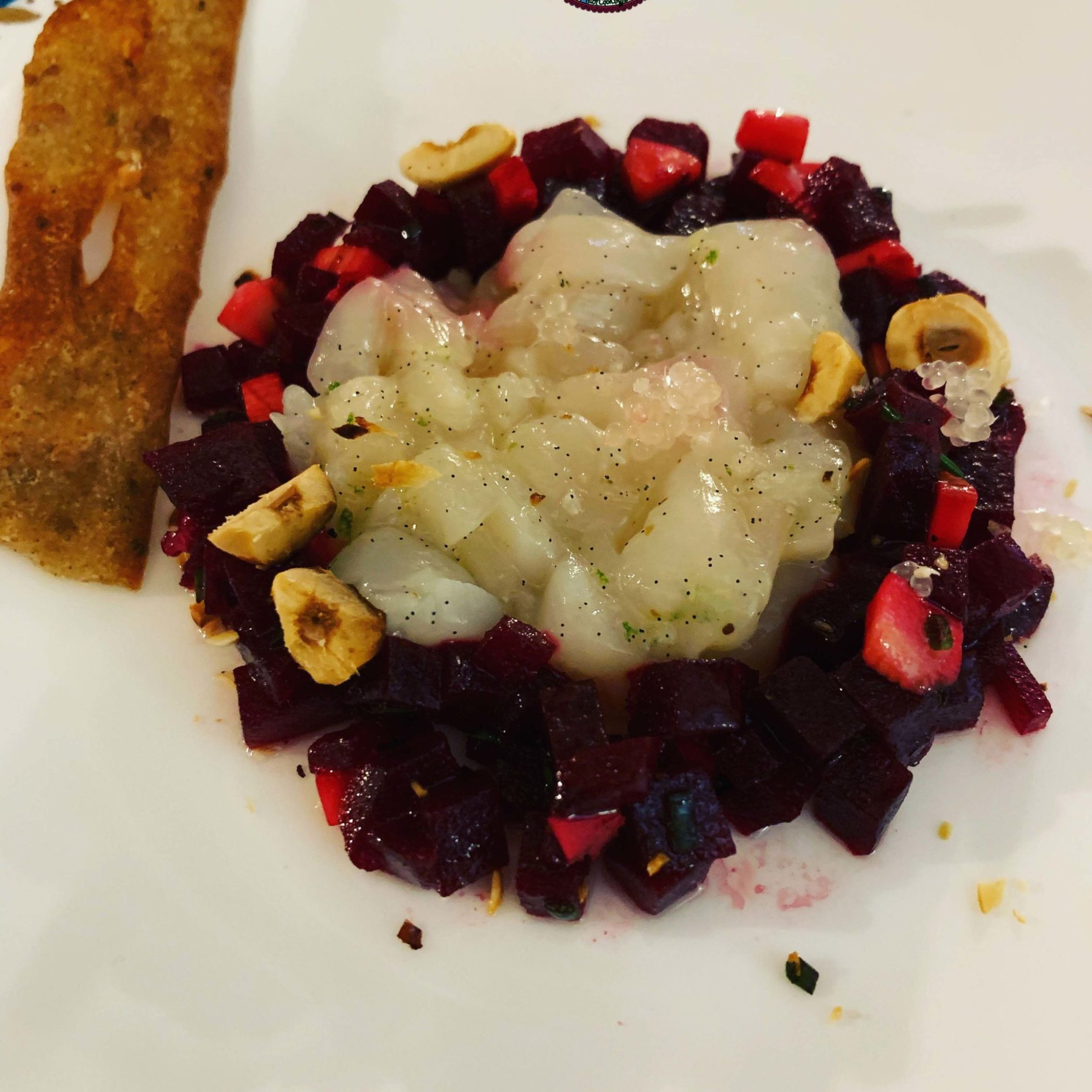 tartare de St Jacques combawa vanille