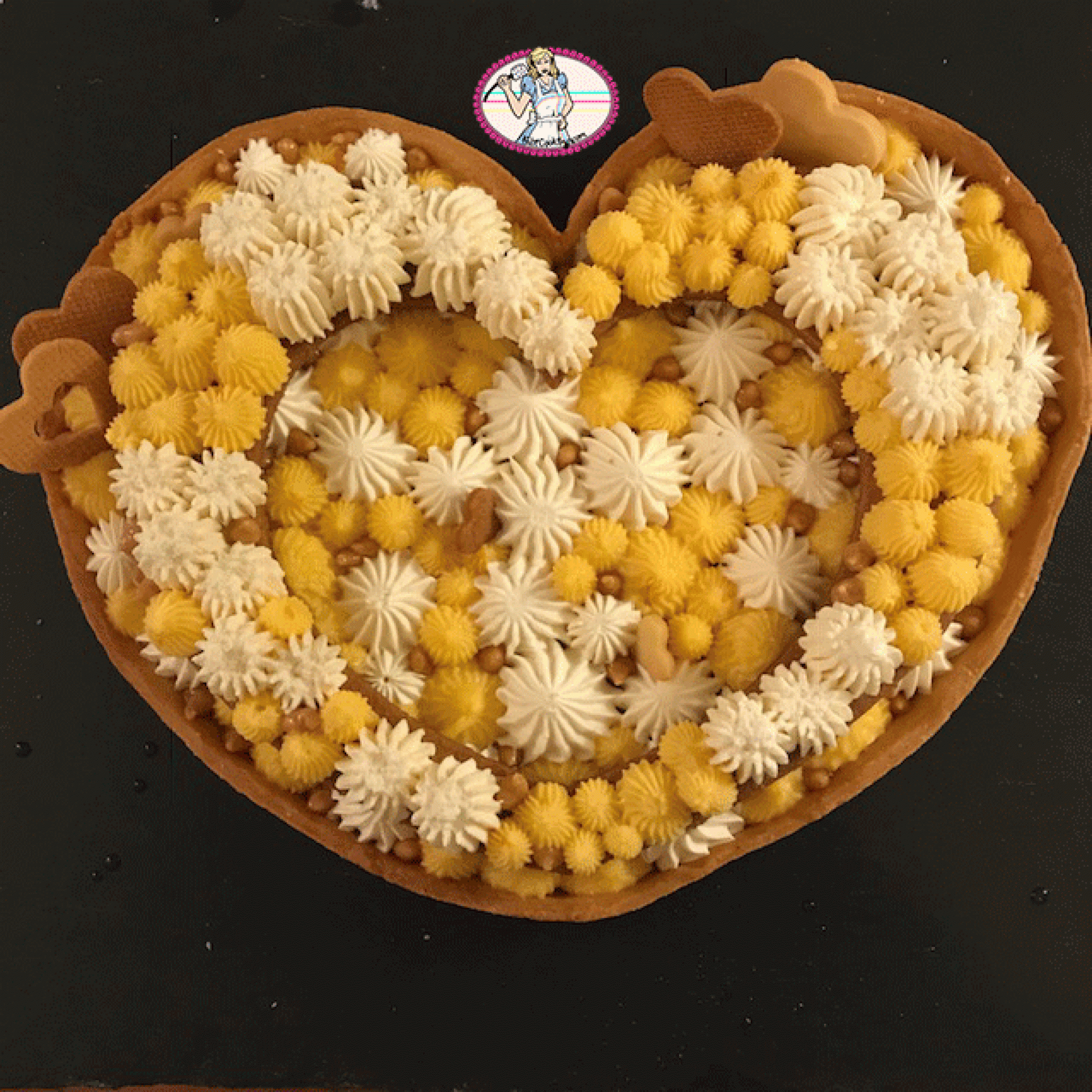 Tarte mandarine yuzu et praliné pour la St Valentin