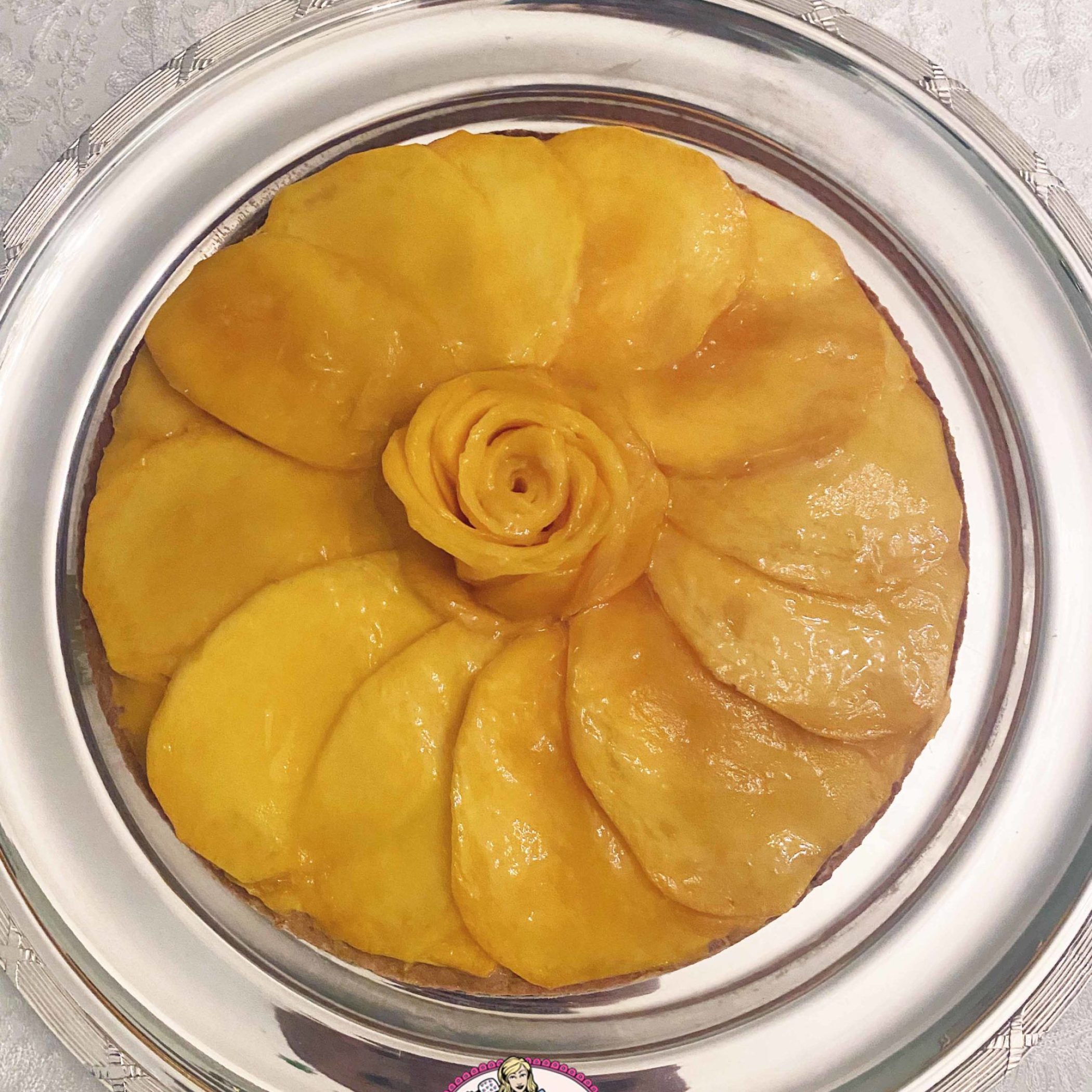 Tarte à la mangue comme une fleur