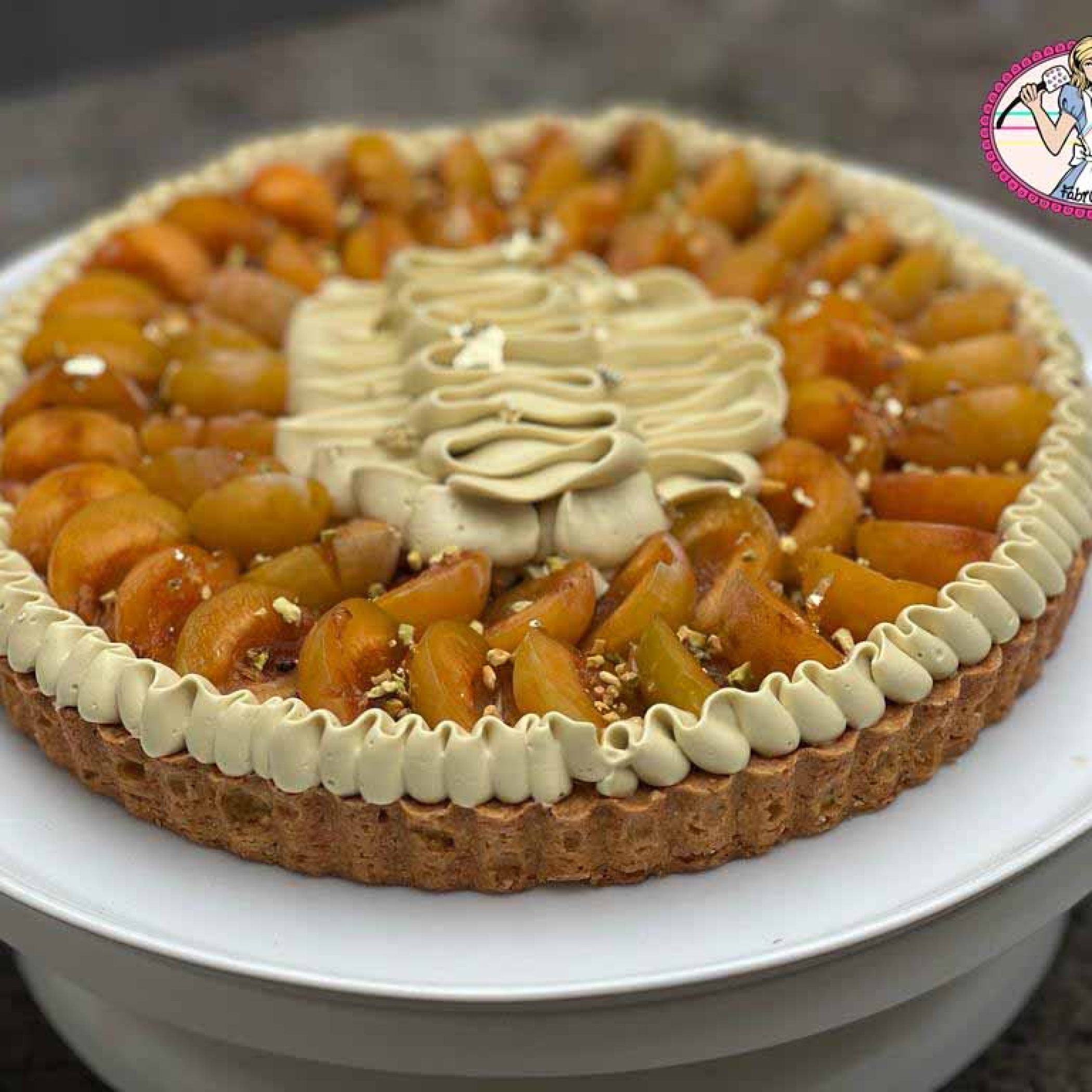 Ma tarte aux mirabelles et son grain de pistache