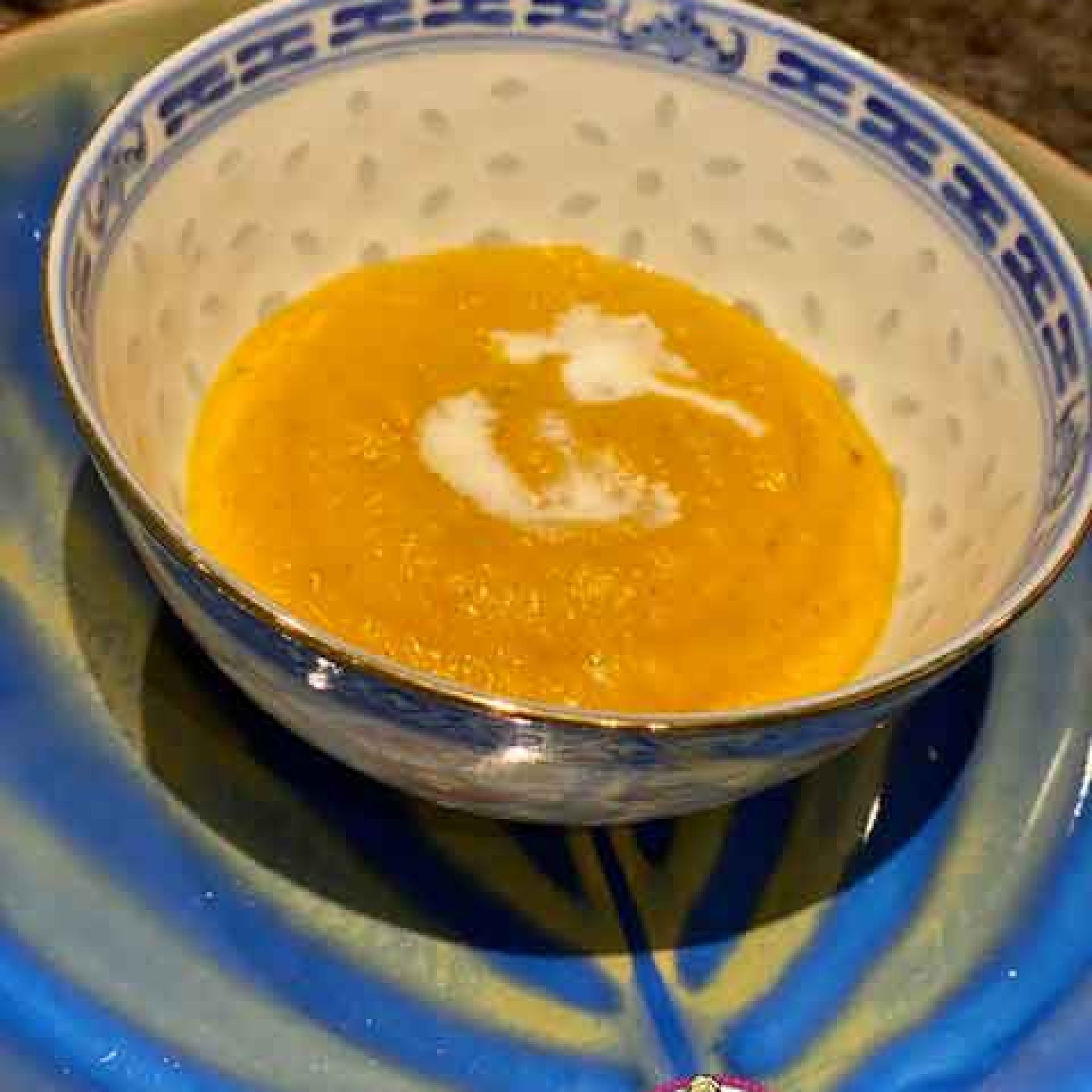 Velouté au butternut et lait de coco